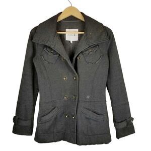 Hurley Women's Gray Jersey Knit Jacket Size S Small